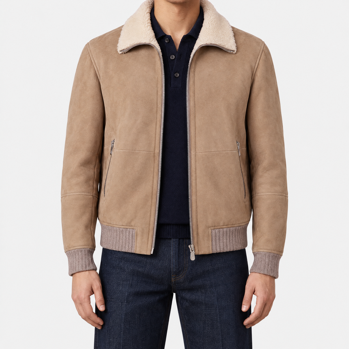 2026-10-26_Brunello Cucinelli_Suede Shearling Bomber Beige_On-model