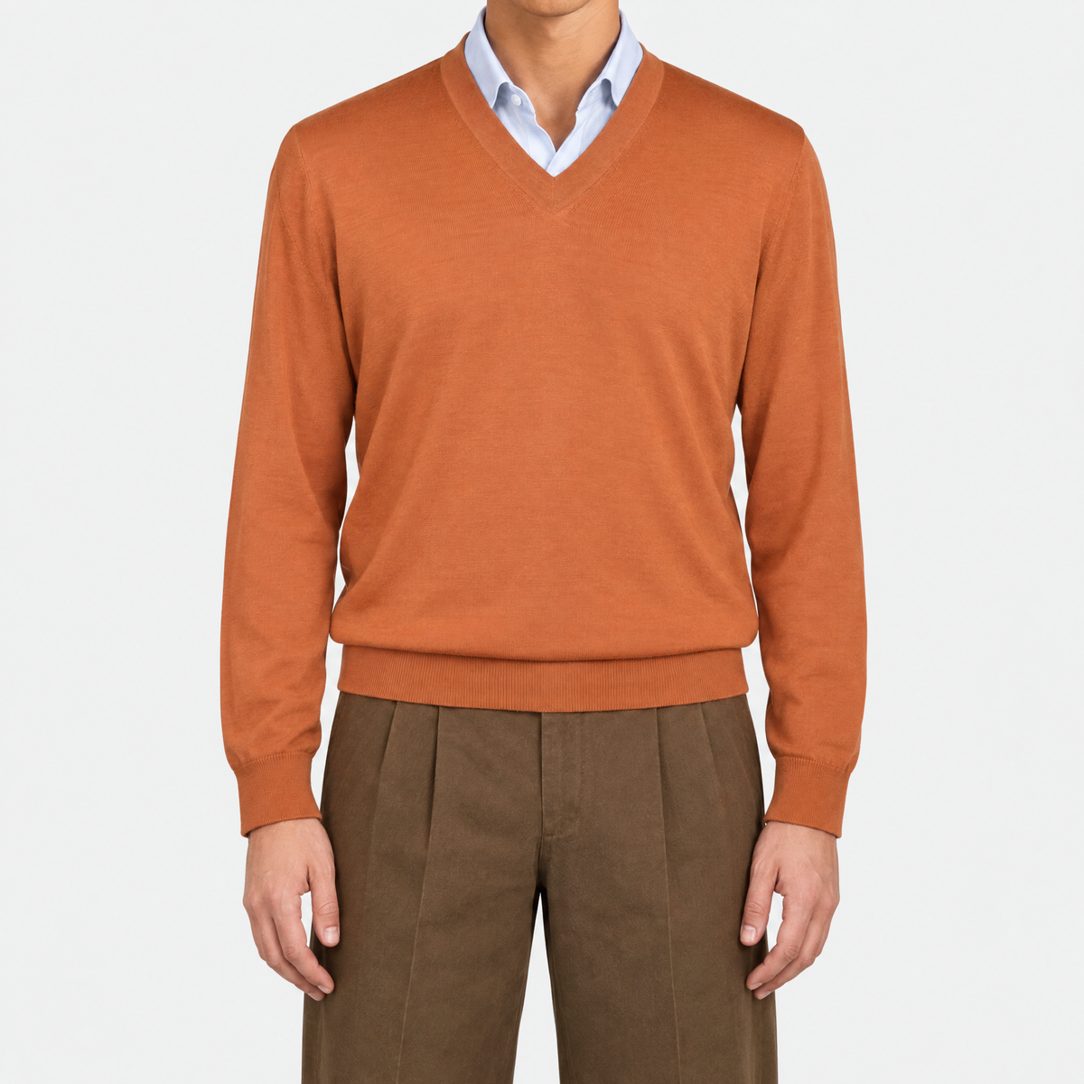 Orange Merino Wool Sweater