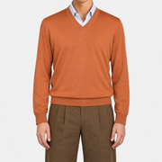 Orange Merino Wool Sweater