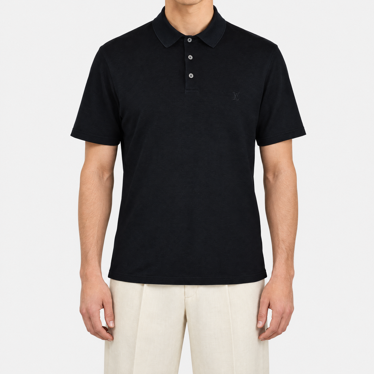 Black Cotton Poloshirt (XL)