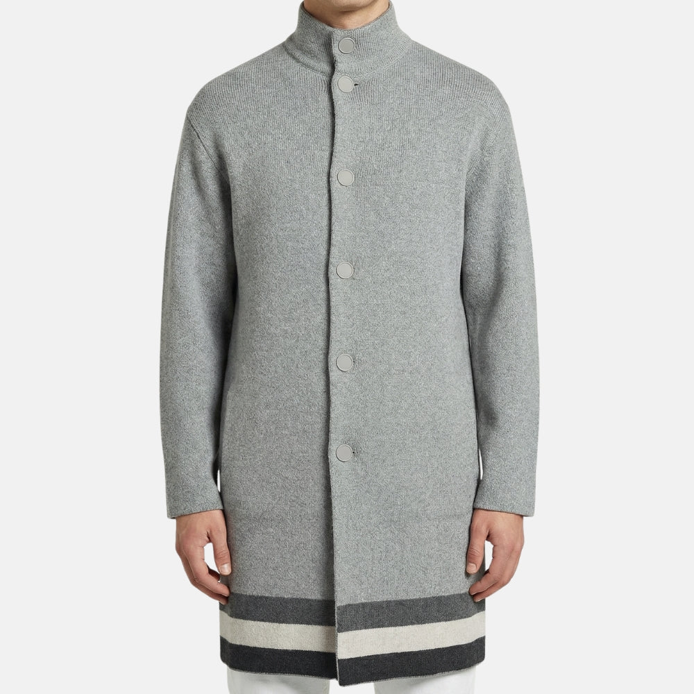 Gray Reversible Coat made of Baby Cahmere (M)