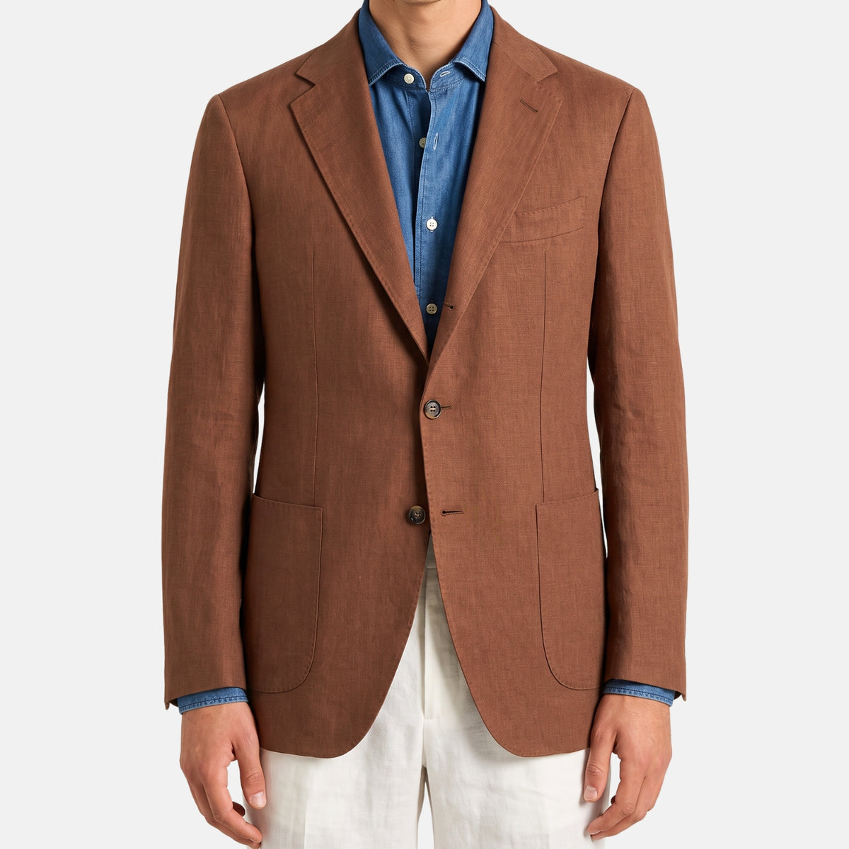 Brown Linen Blazer (EU 54)