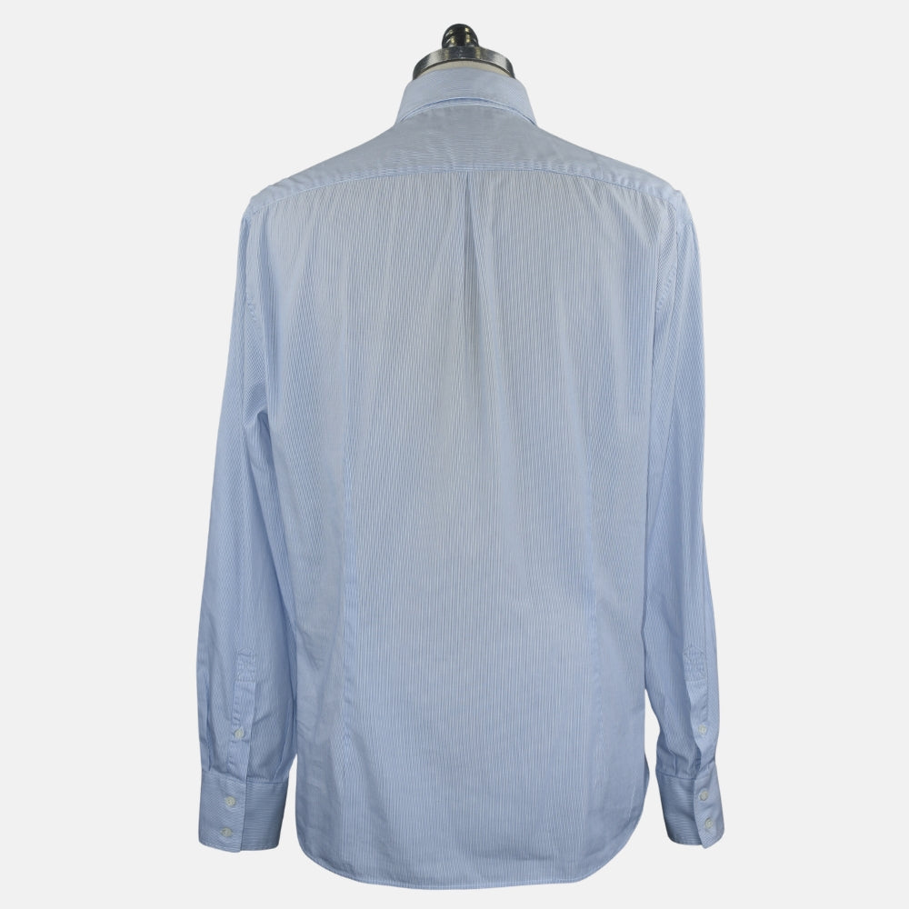 Light Blue Pinstripe Cotton Shirt