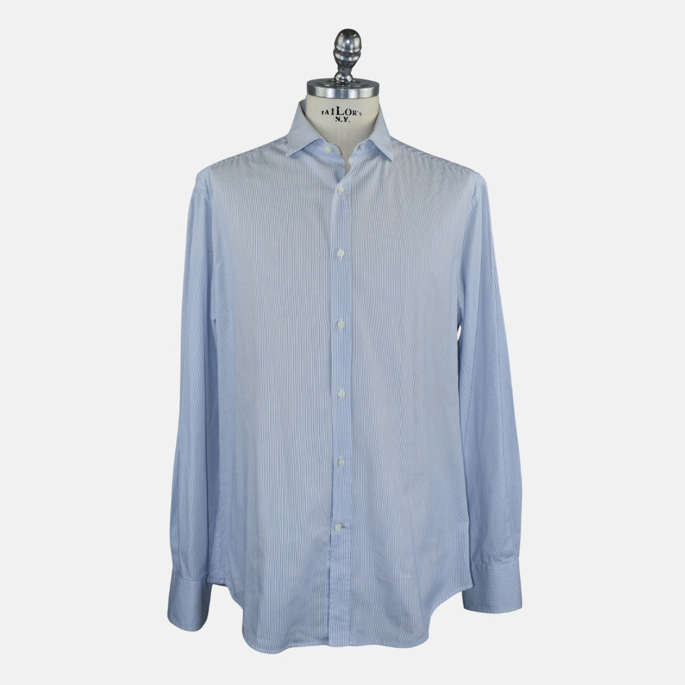 Light Blue Pinstripe Cotton Shirt