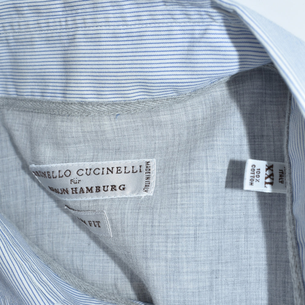 Light Blue Pinstripe Cotton Shirt