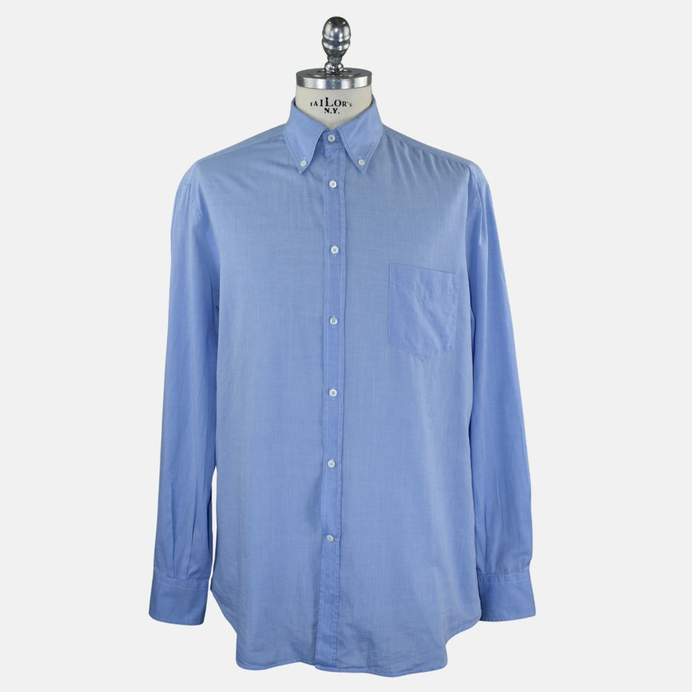 Light Blue Cotton Button-Down Shirt