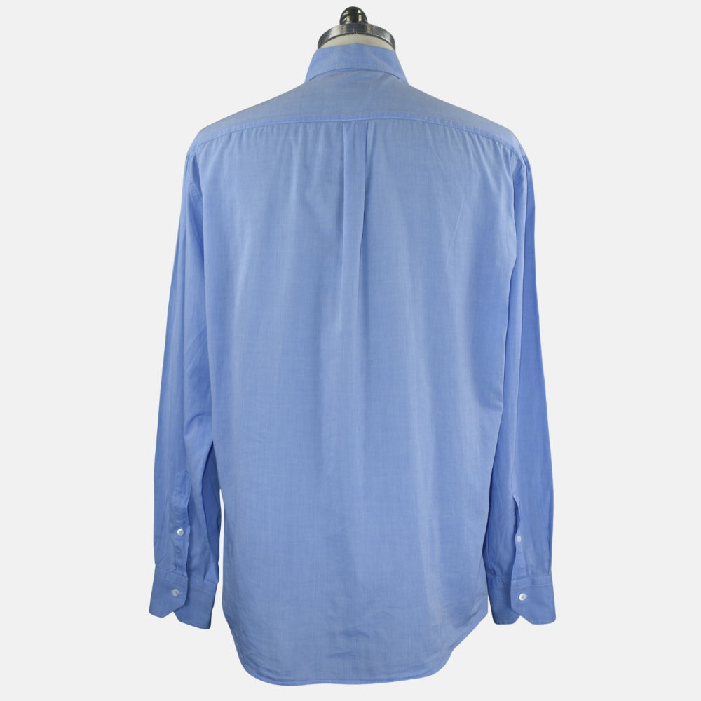Light Blue Cotton Button-Down Shirt