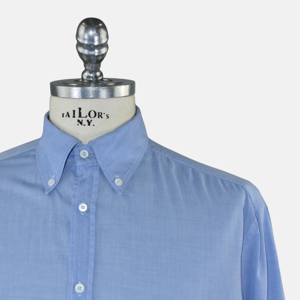Light Blue Cotton Button-Down Shirt