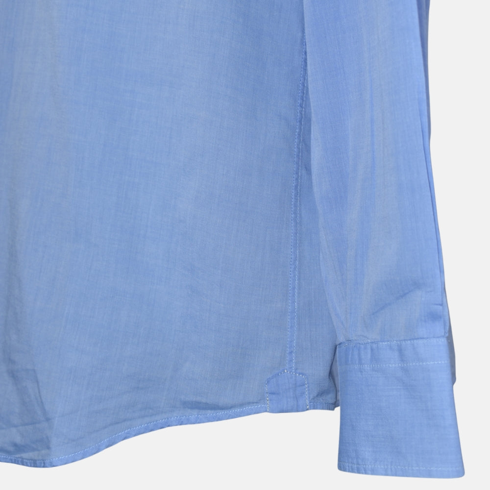 Light Blue Cotton Button-Down Shirt