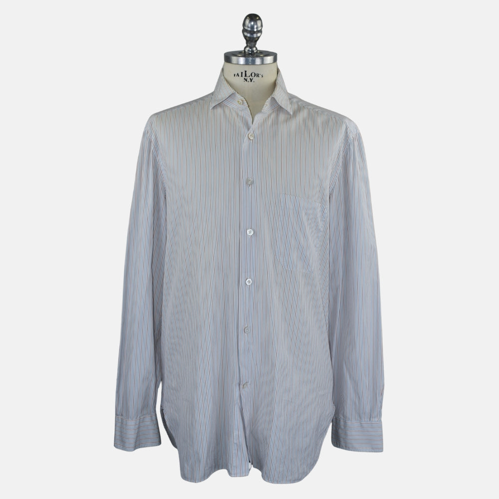 White Red Blue Stripe Shirt