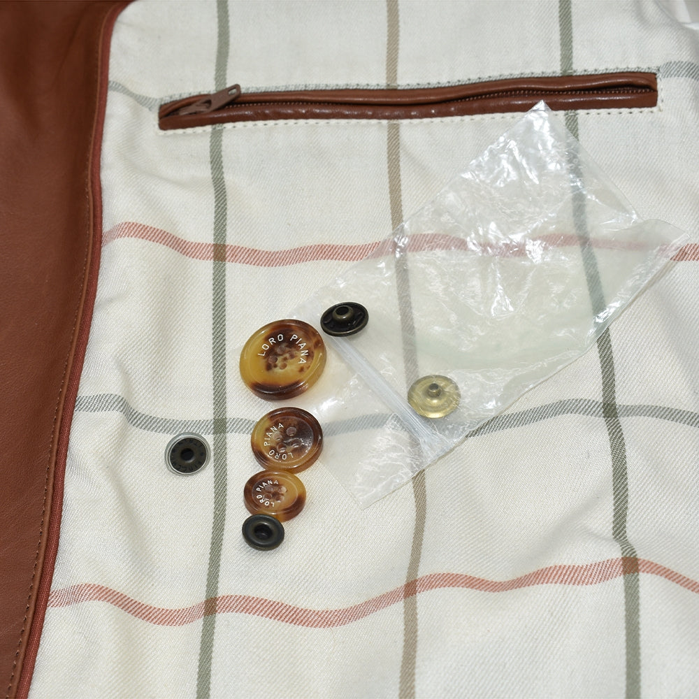 Cognac Leather Roadster Jacket