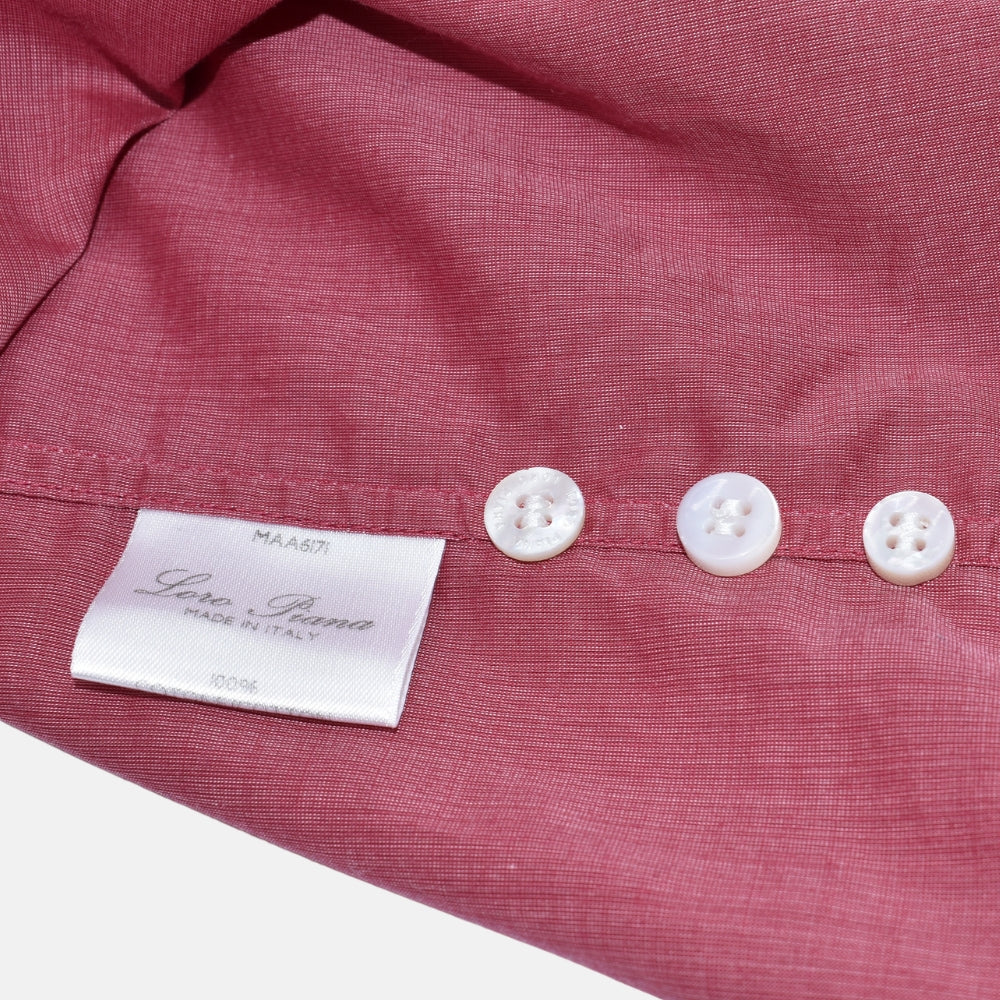 Raspberry Fil-a-Fil Cotton Shirt