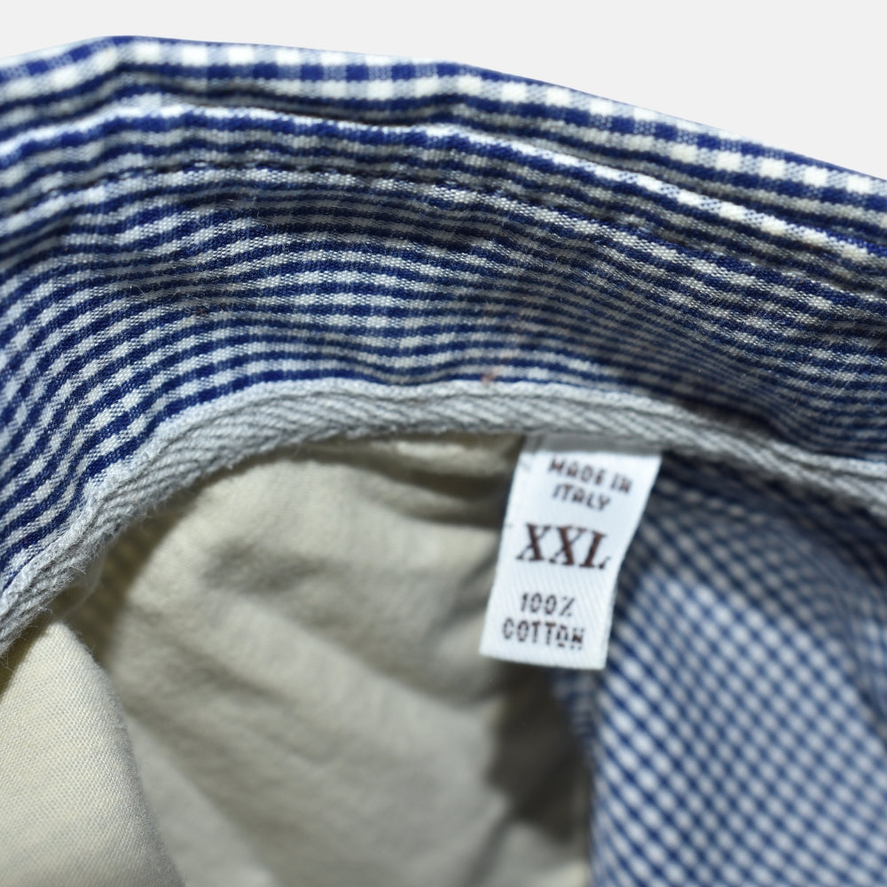 Navy Gingham Button-Down Cotton Shirt