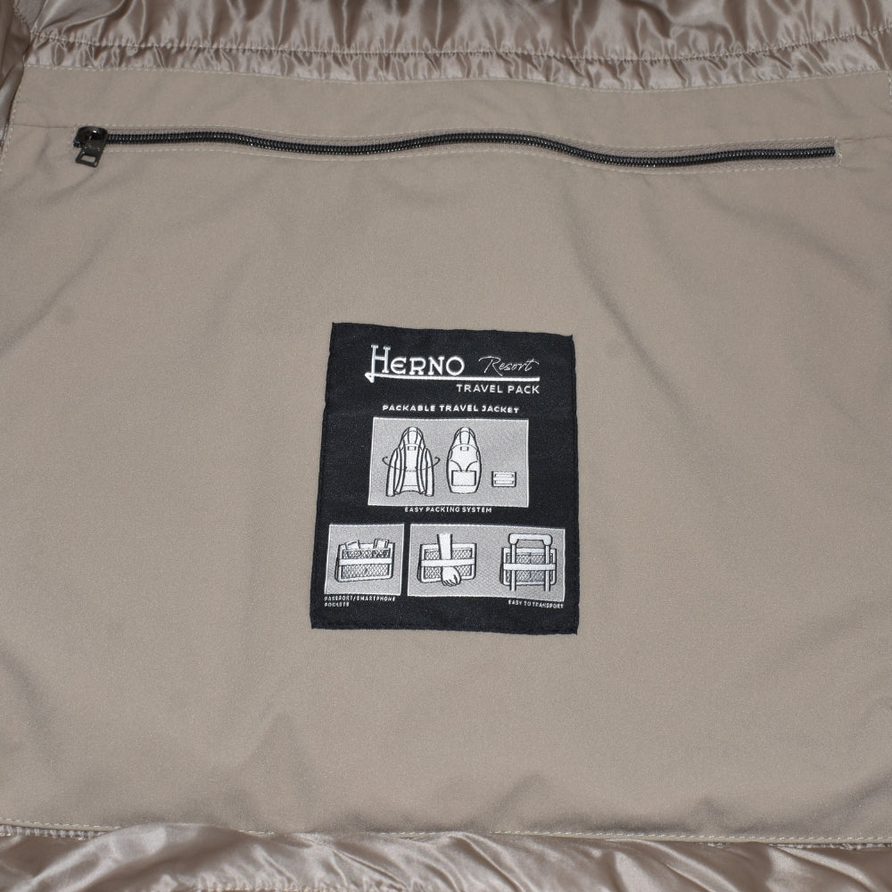 Taupe Resort Hooded Half Coat