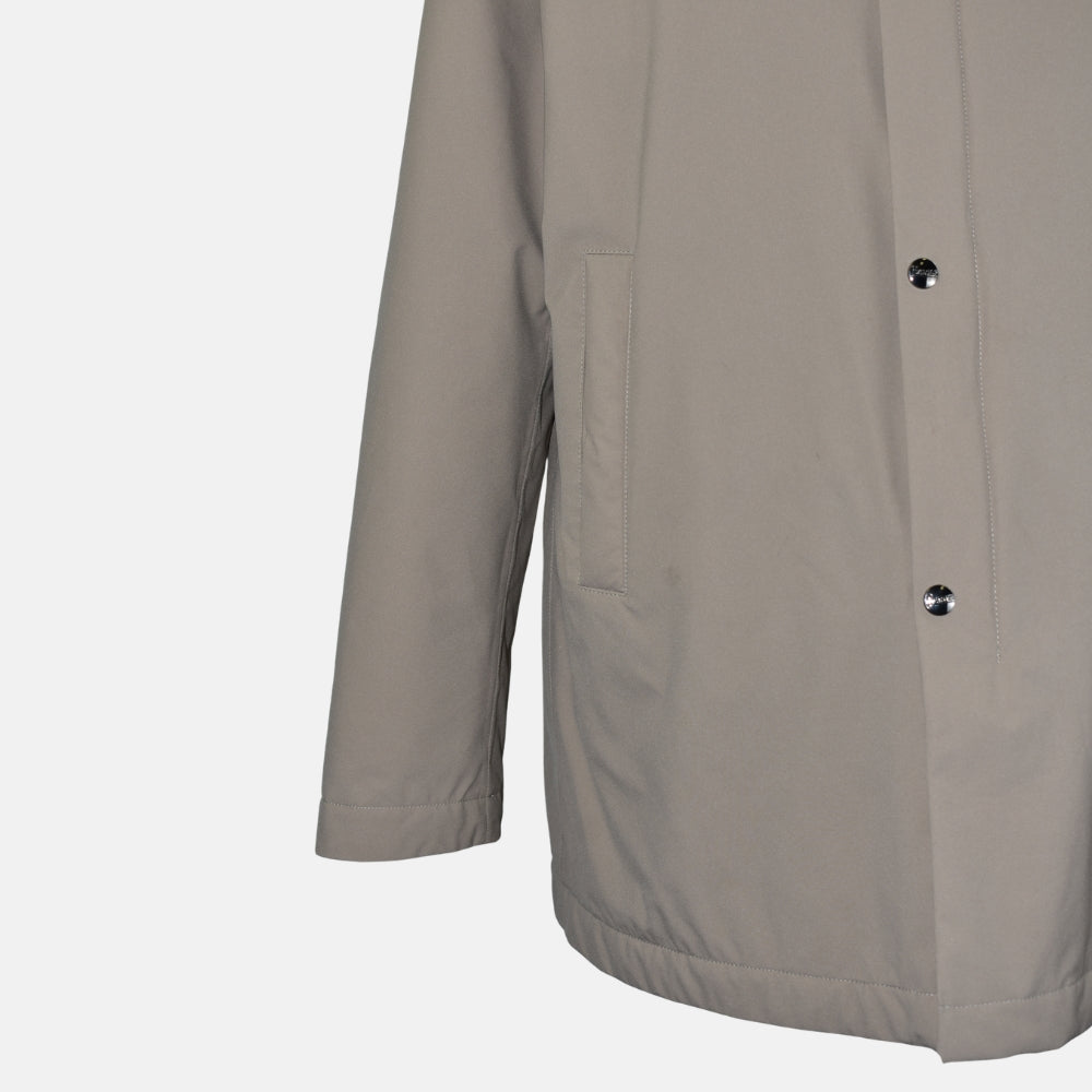 Taupe Resort Hooded Half Coat
