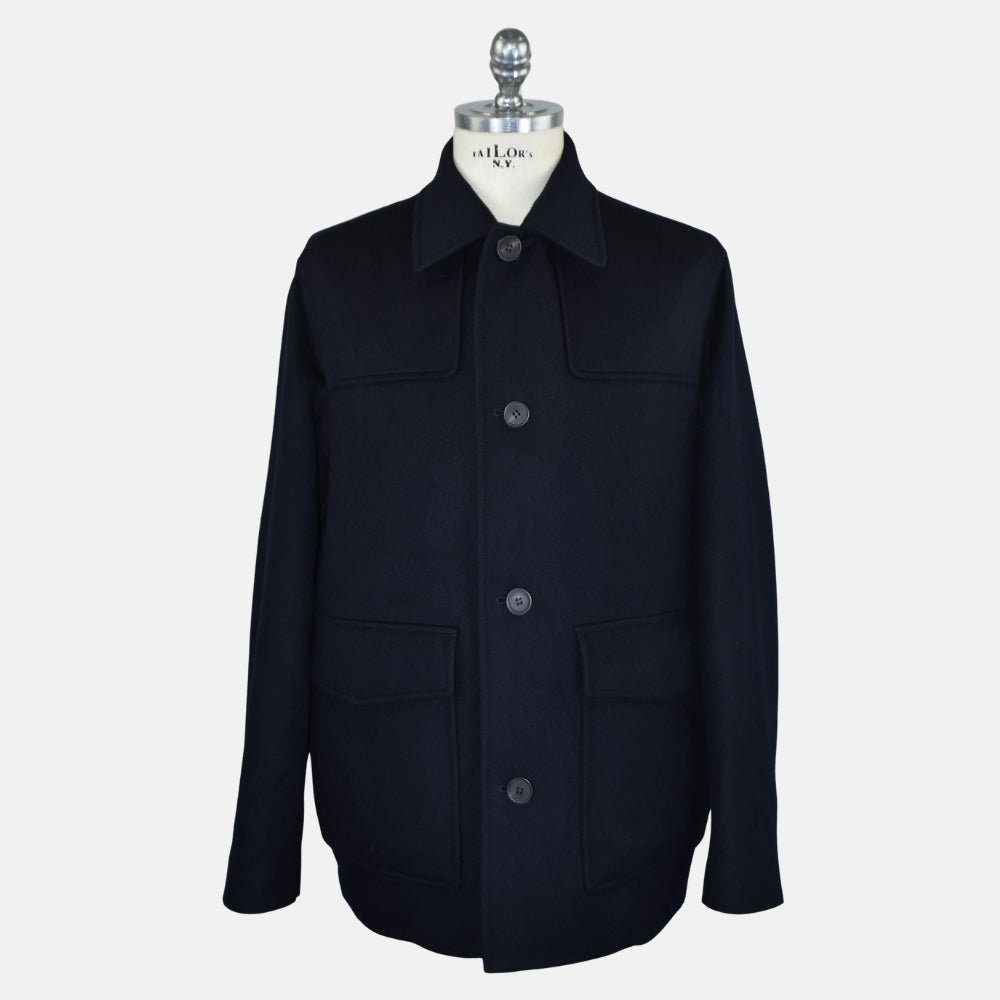 Navy Cashmere Field Jacket
