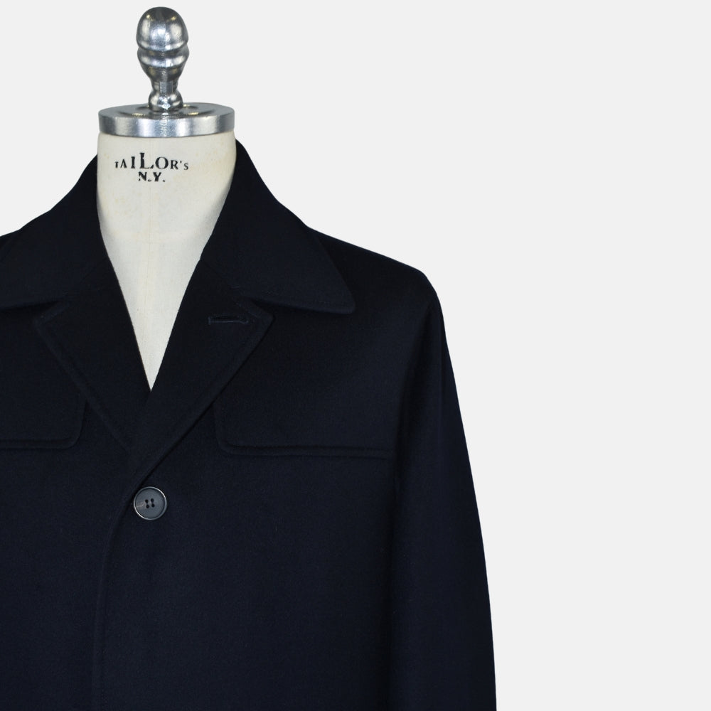 Navy Cashmere Field Jacket