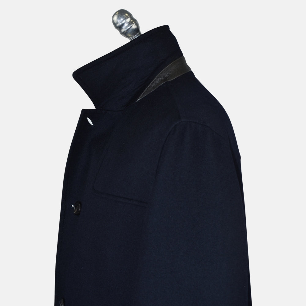 Navy Cashmere Field Jacket