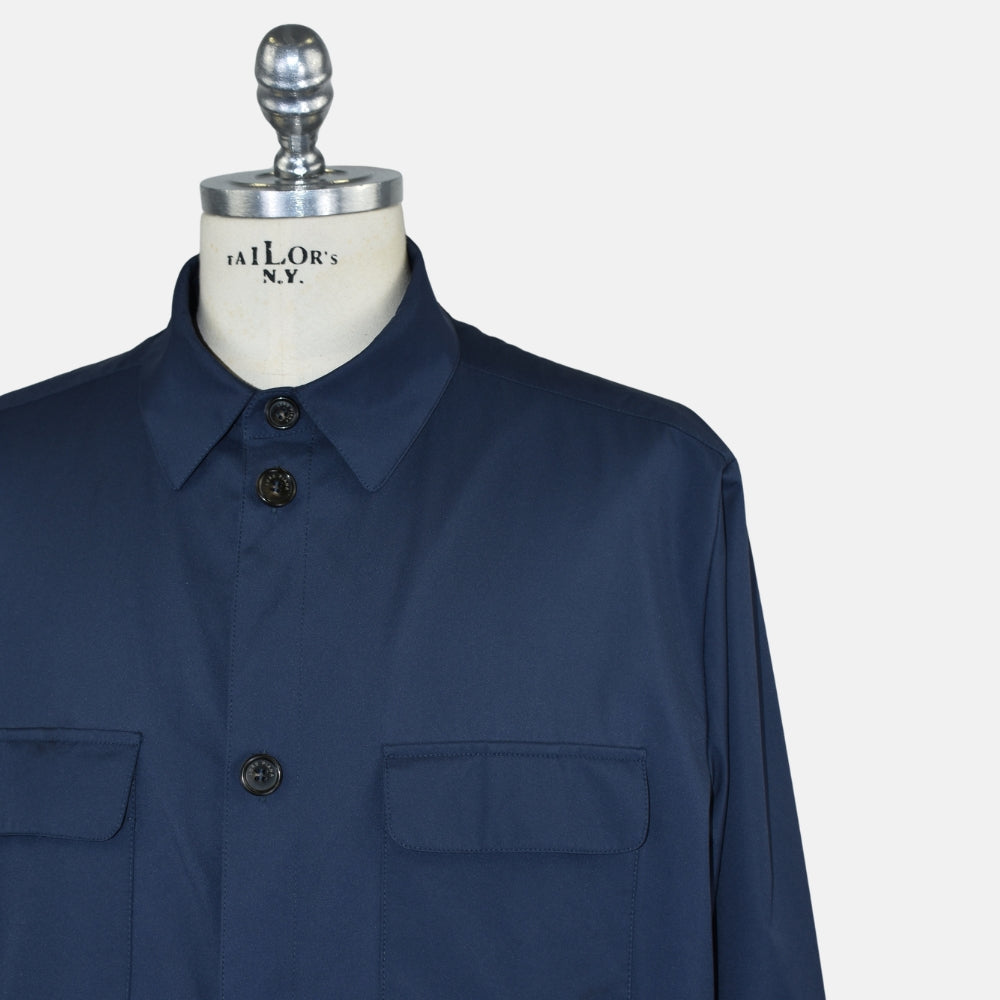 Navy Storm System Overshirt Jacket