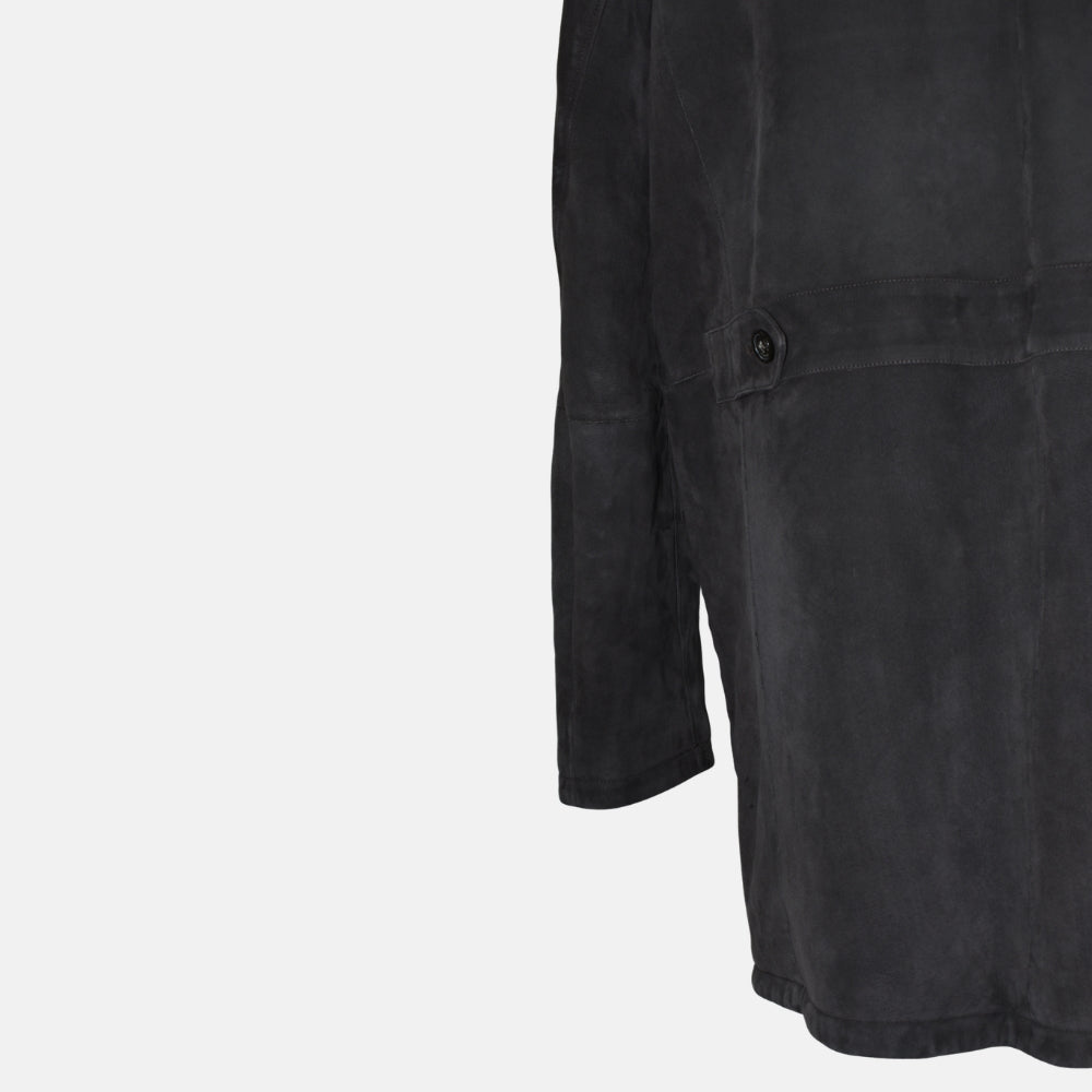 Dark Brown Shearling Car Coat