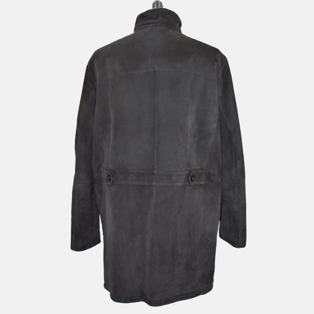 Dark Brown Shearling Car Coat