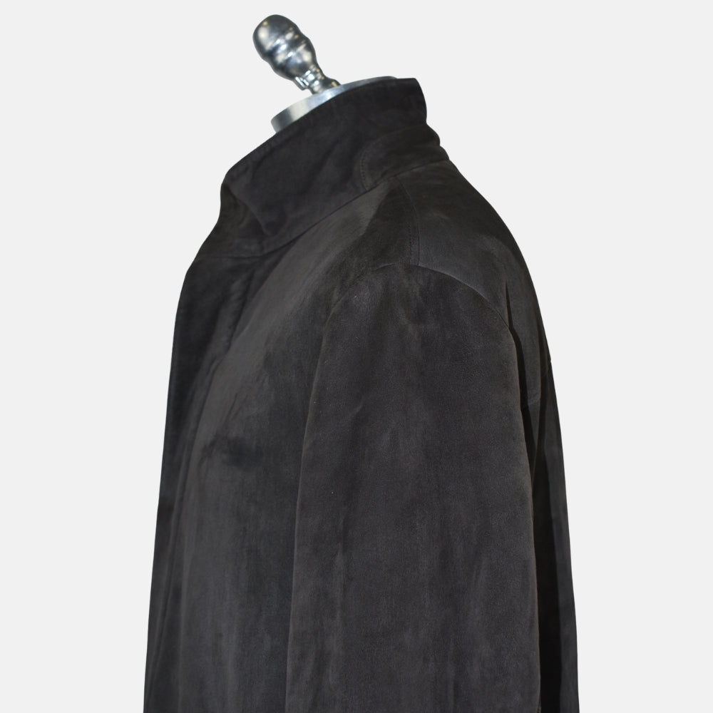 Dark Brown Shearling Car Coat