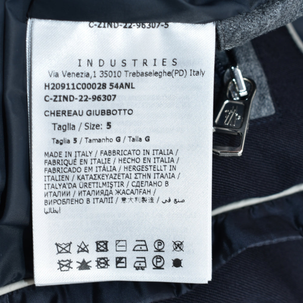 Navy Chereau Wool Down Coat