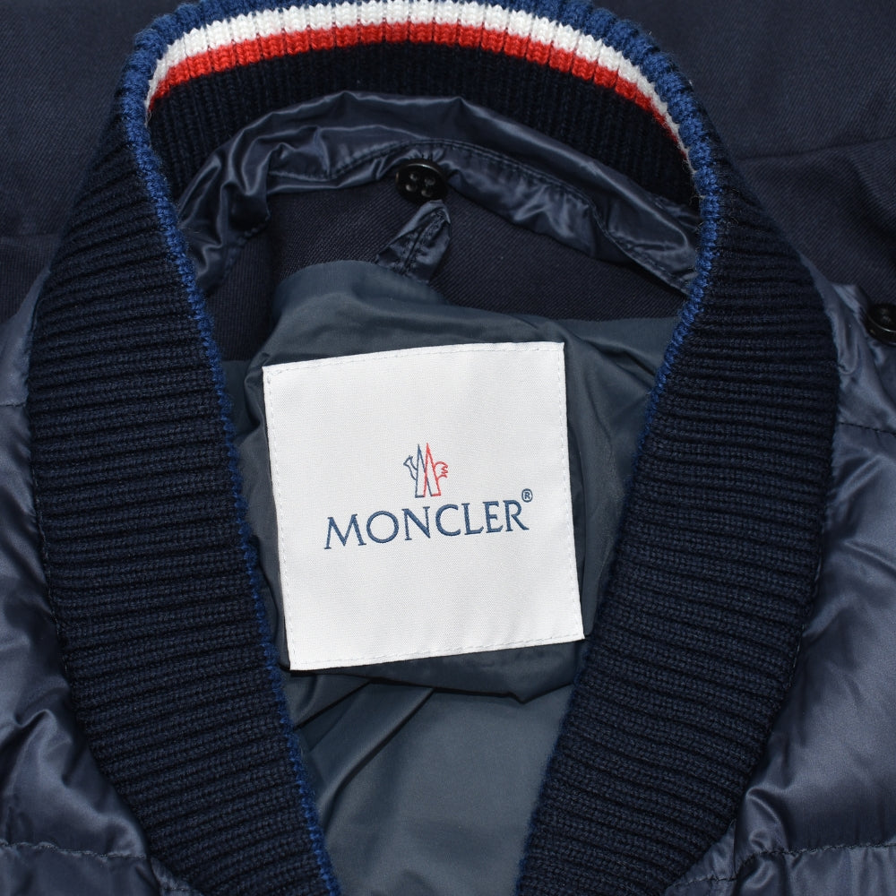 Navy Chereau Wool Down Coat