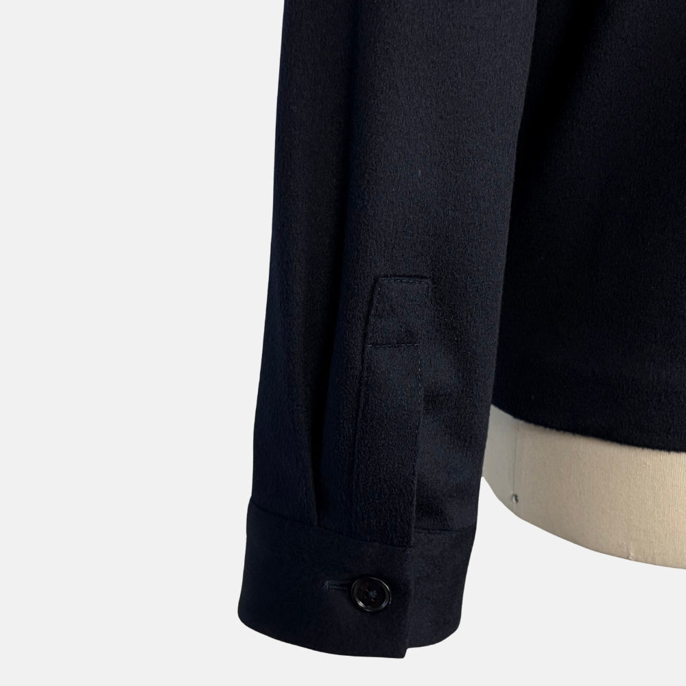 Cashmere Jacket with Leather Details