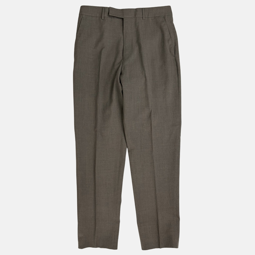 Wool Silk Linen Trousers Taupe