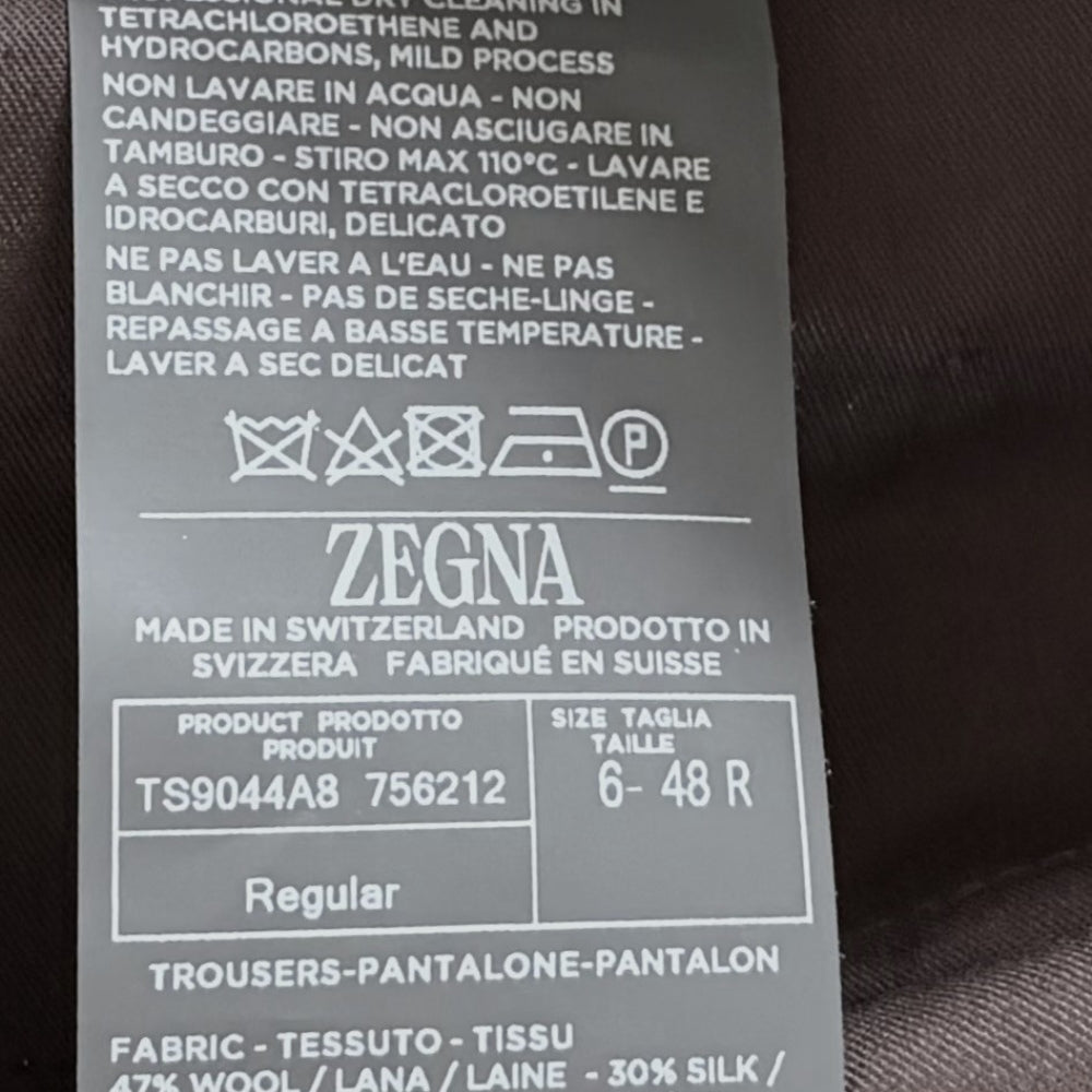 Wool Silk Linen Trousers Taupe