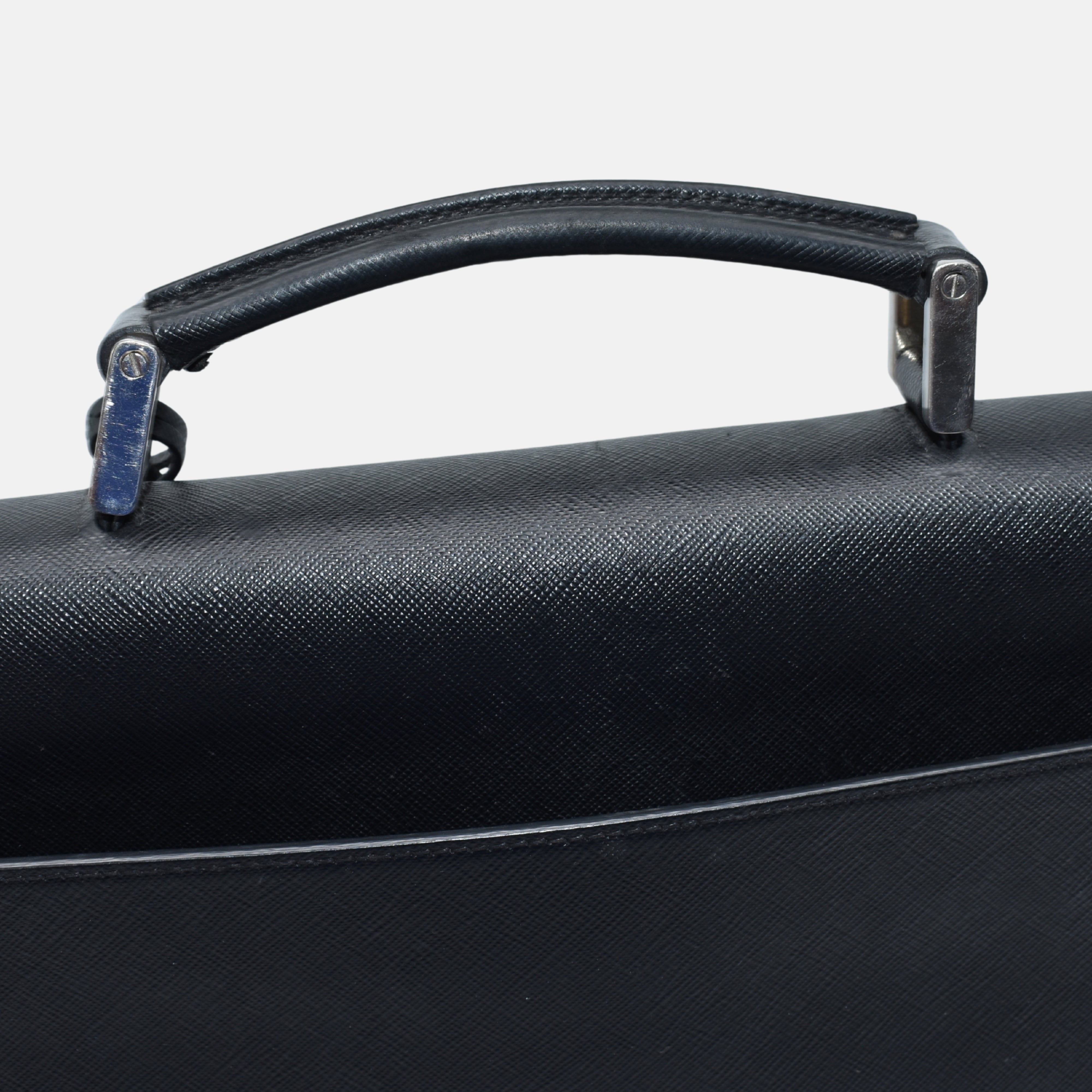 Black Briefcase made of Saffiano Leather (OS)