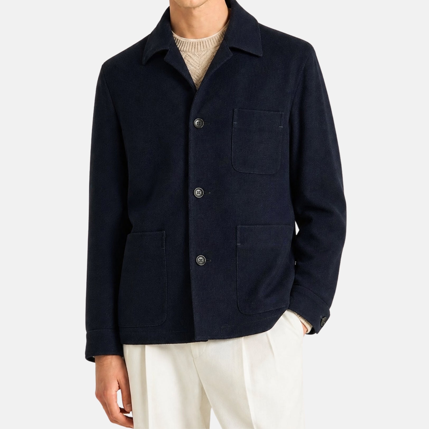 Navy Jacket made of Wool/Cotton (EU 50)