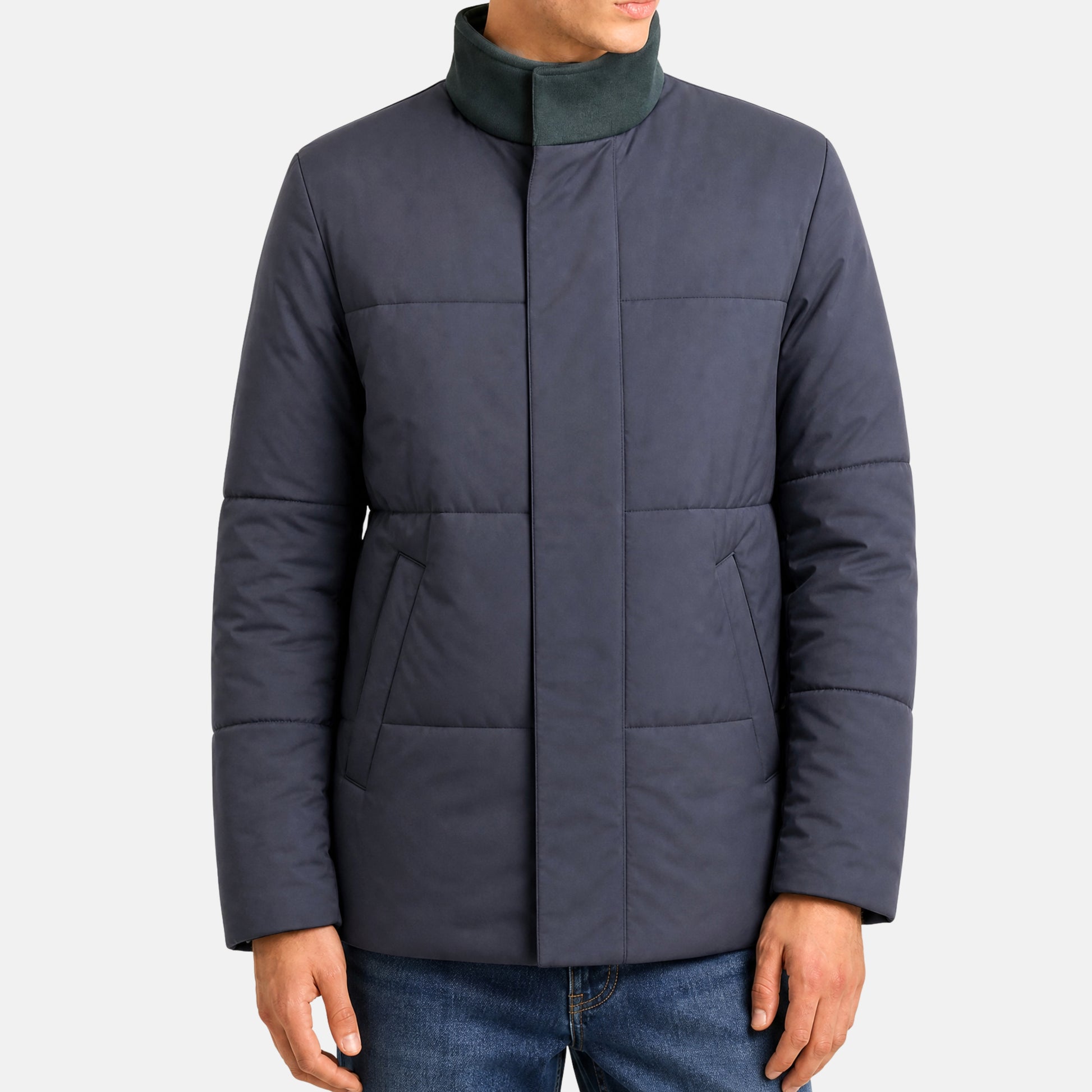 Loro Piana Navy/Green Keiss Cashmere Reversible Coat – pre-owned luxury menswear at Sanpetuna