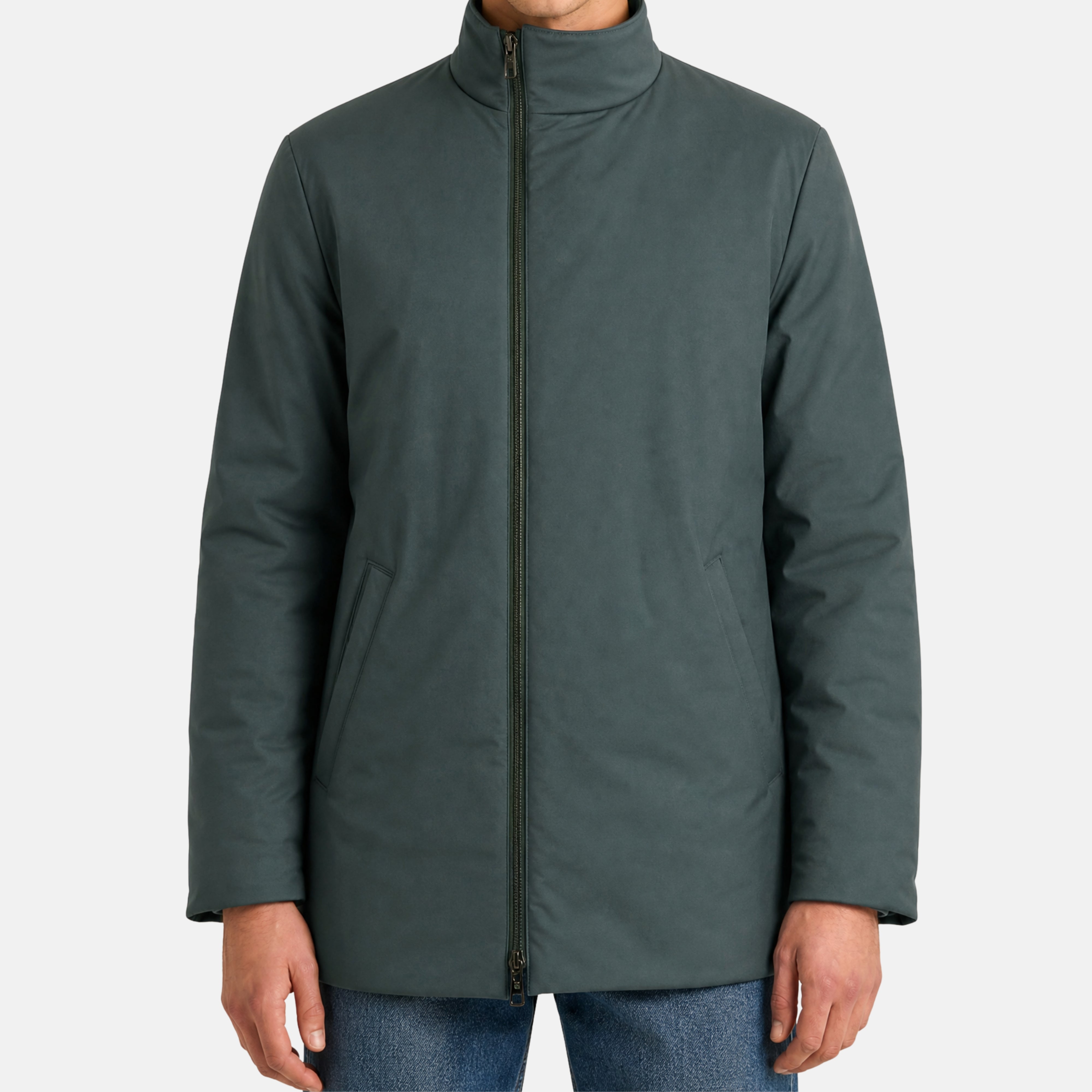 Loro Piana Navy/Green Keiss Cashmere Reversible Coat – pre-owned luxury menswear at Sanpetuna