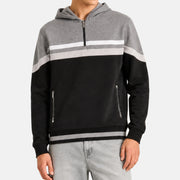 Grey/Black Cotton Hooded Bomber (M)