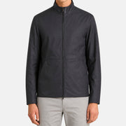 Loro Piana Black/Grey Kidskin Leather Reversible Bomber – pre-owned luxury menswear at Sanpetuna