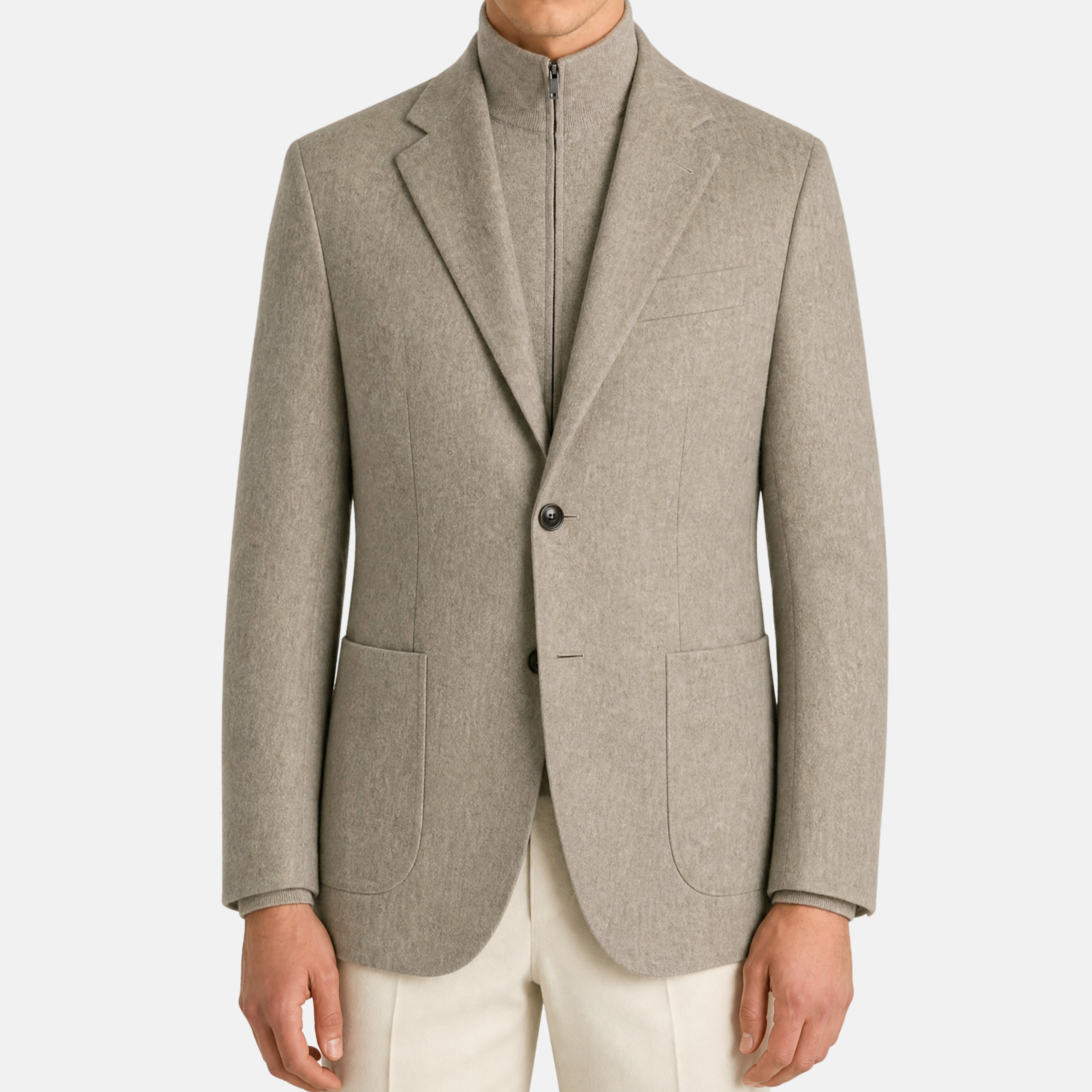 Sand Oasi Cashmere Jacket with Removable Vest (EU 52)