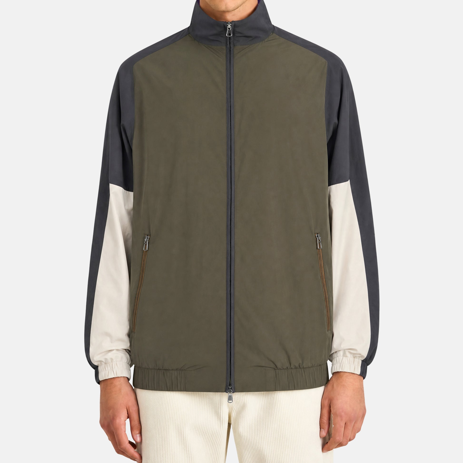 Loro Piana Multicolor Cashmere-Lined Bomber – pre-owned luxury menswear at Sanpetuna