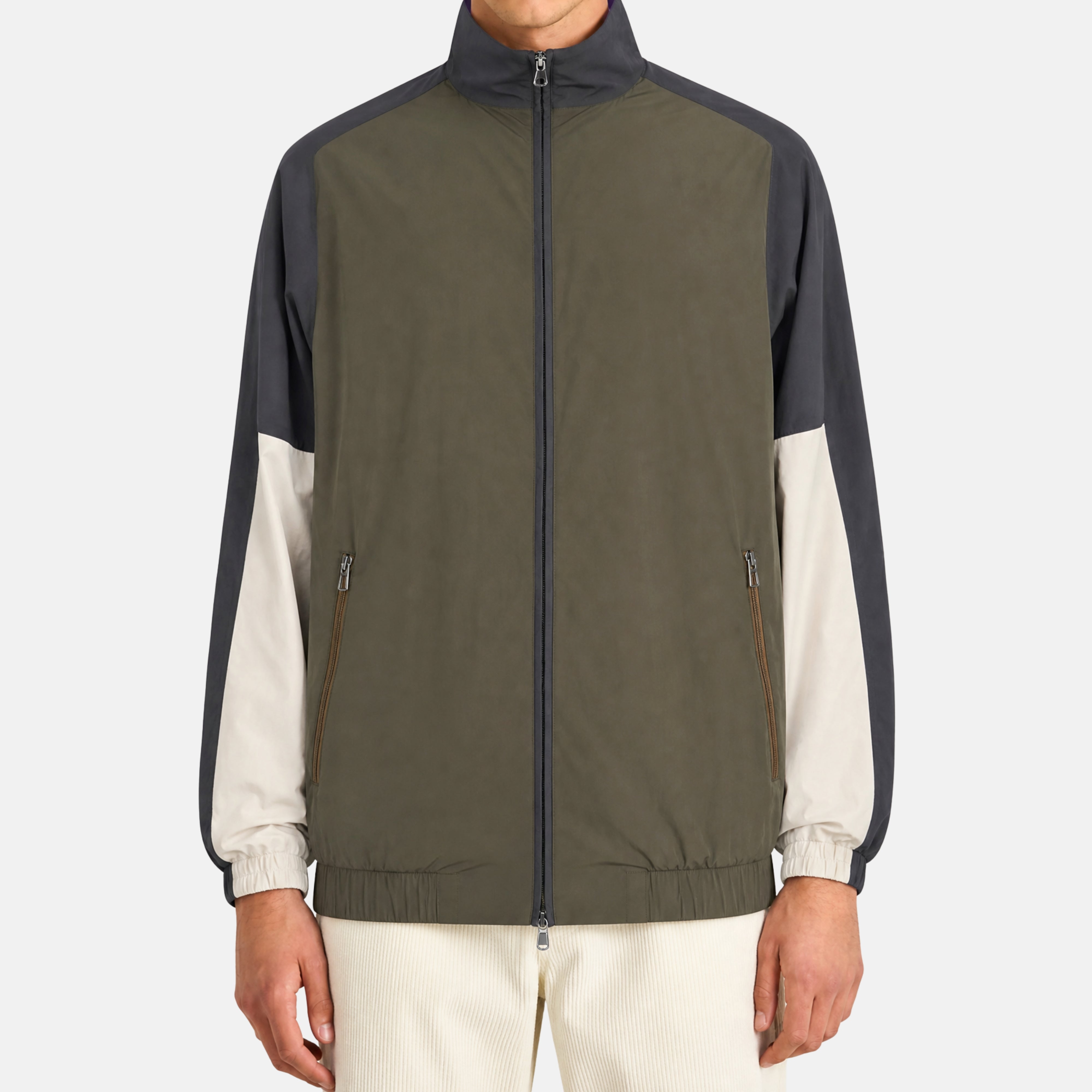 Loro Piana Multicolor Cashmere-Lined Bomber – pre-owned luxury menswear at Sanpetuna