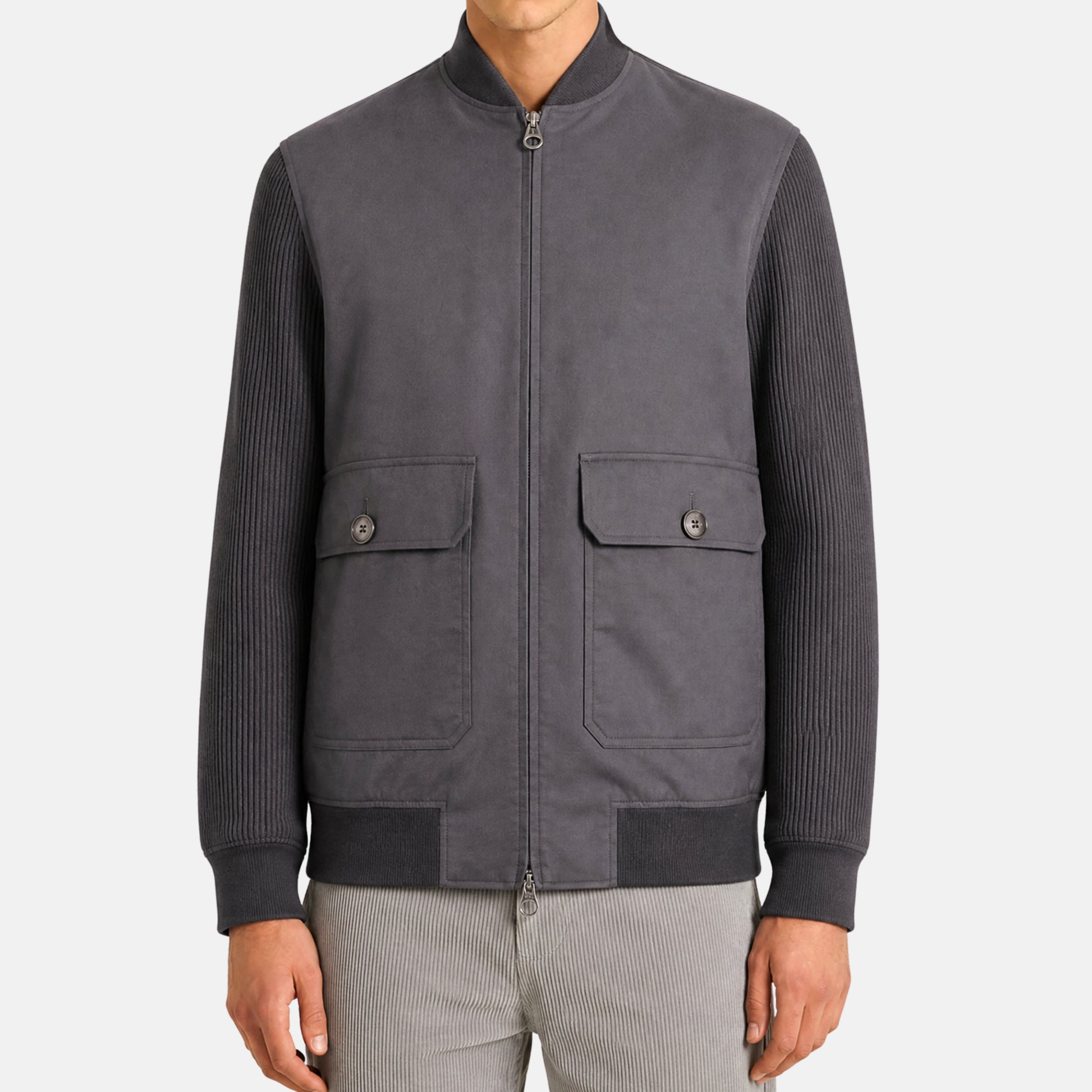 Loro Piana Black Vila Gift of Kings Wool Bomber – pre-owned luxury menswear at Sanpetuna