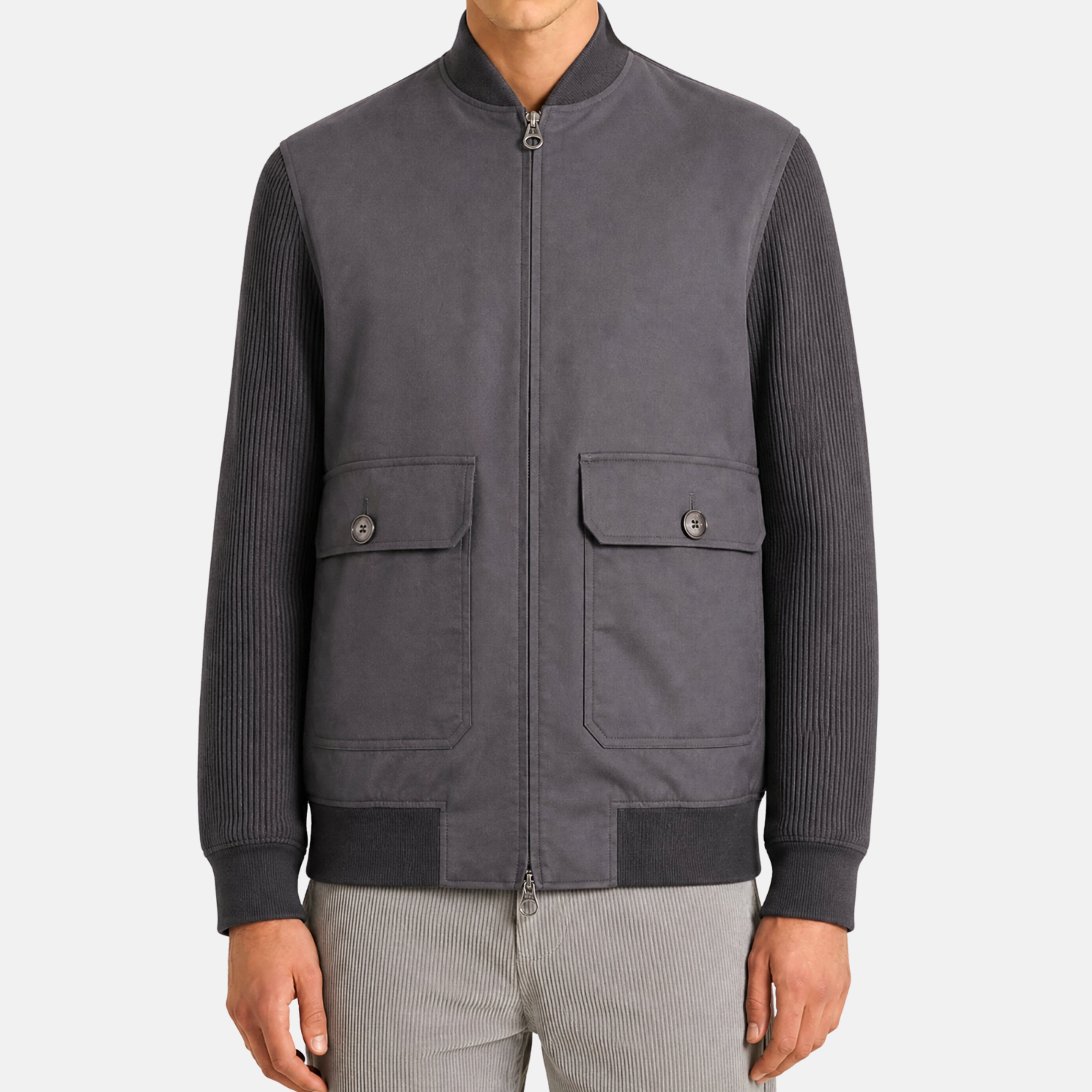 Loro Piana Black Vila Gift of Kings Wool Bomber – pre-owned luxury menswear at Sanpetuna