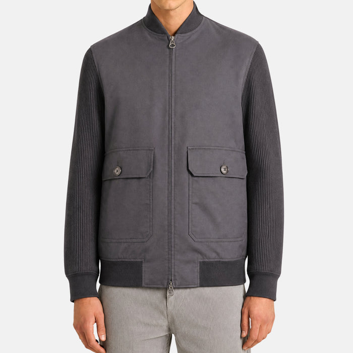Black "Vila" Gift of Kings Wool Bomber (XL)