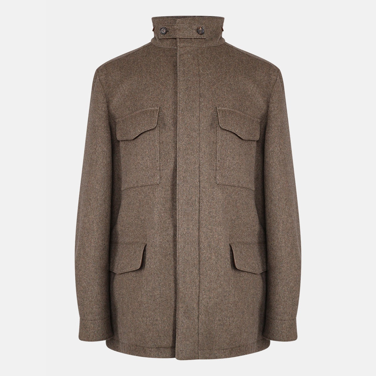 Loro Piana Cashmere Traveller Parka Taupe (EU 52)