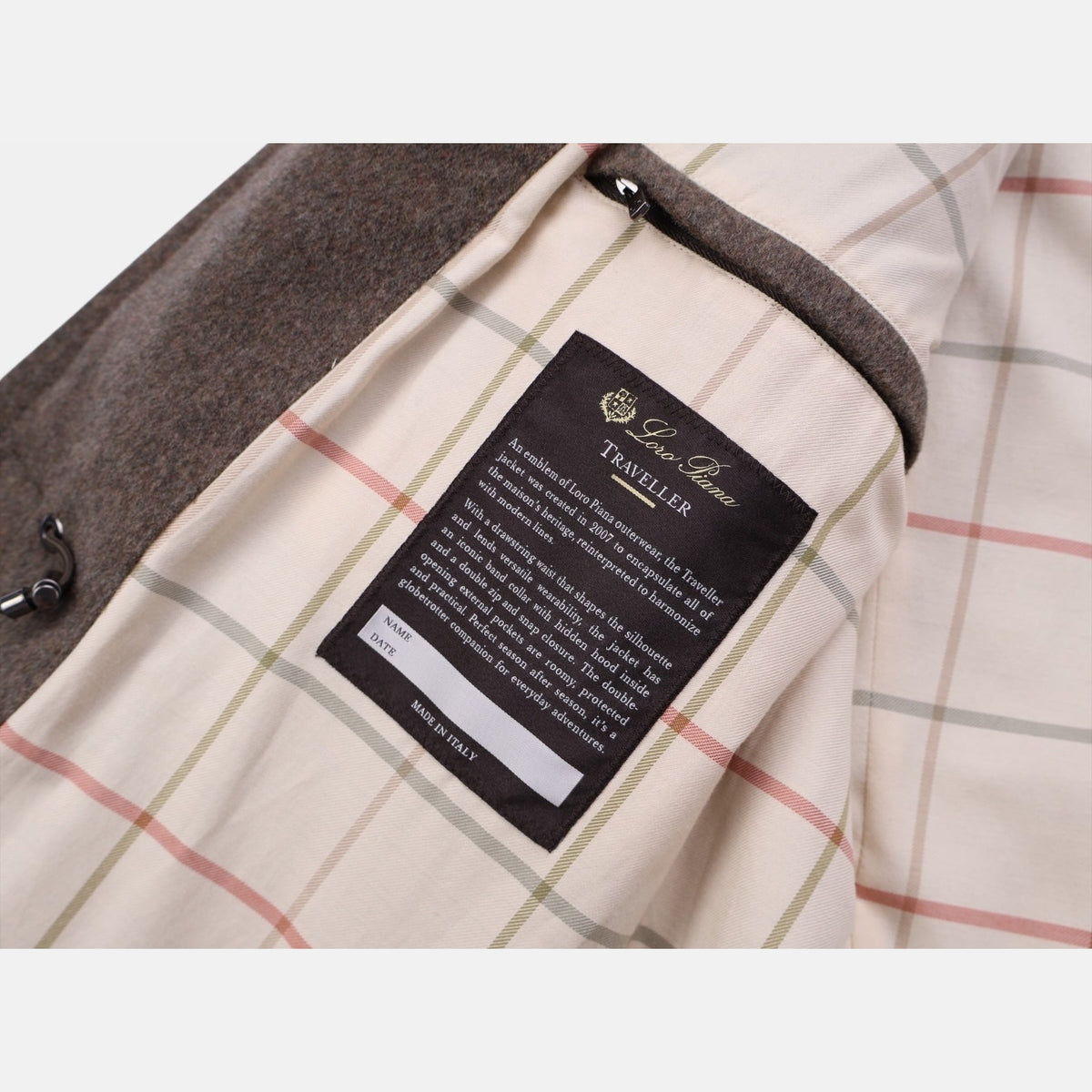 Loro Piana Cashmere Traveller Parka Taupe (EU 52)