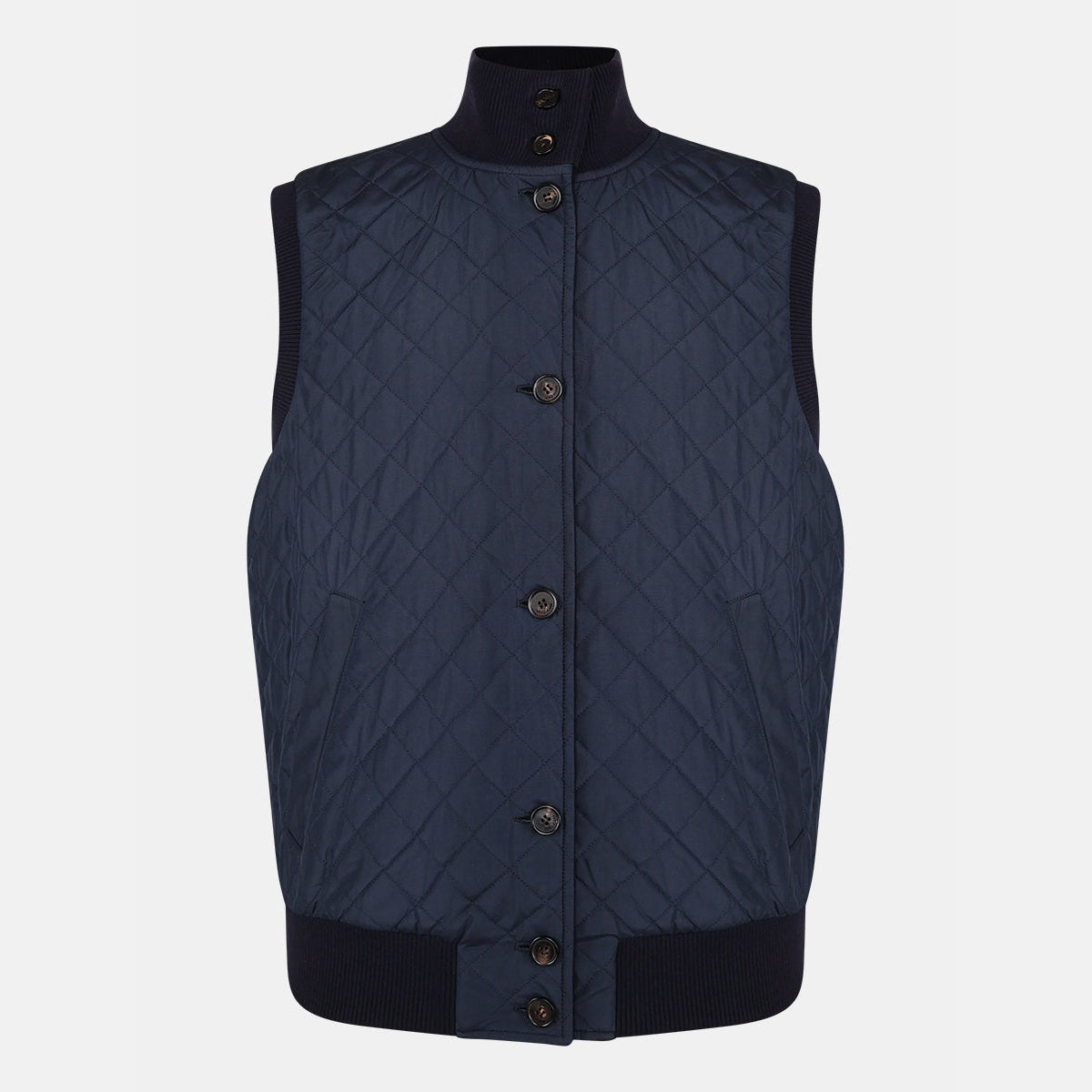 Loro Piana Vicuña Silk Simeon Reversible Vest Navy (EU 50)