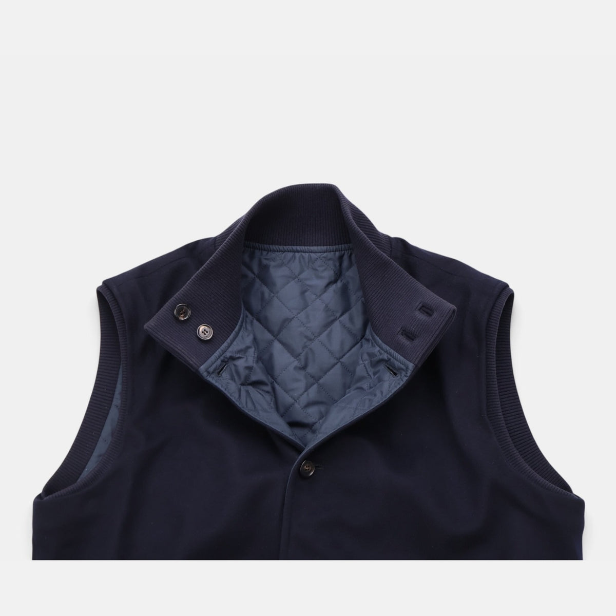 Loro Piana Vicuña Silk Simeon Reversible Vest Navy (EU 50)