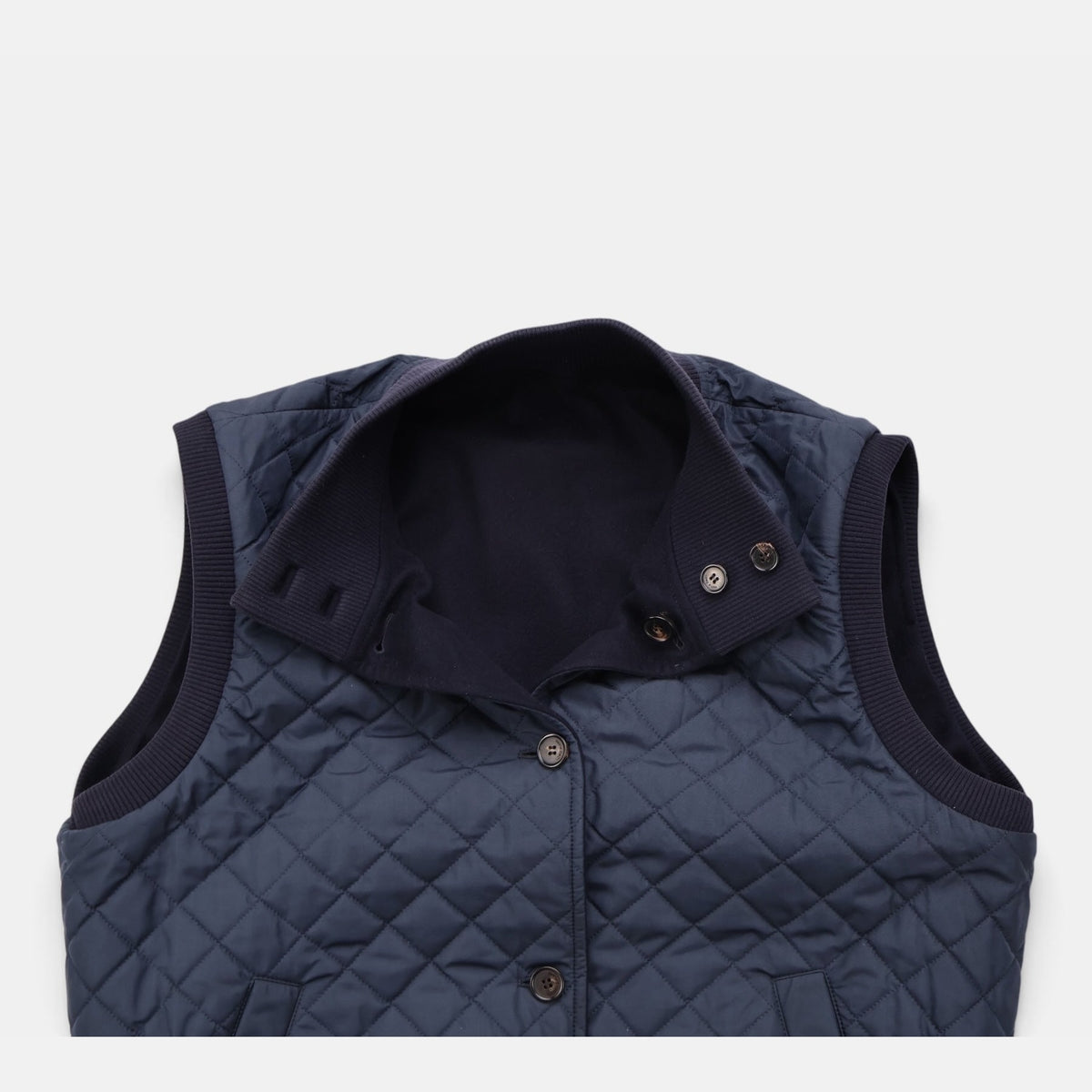 Loro Piana Vicuña Silk Simeon Reversible Vest Navy (EU 50)
