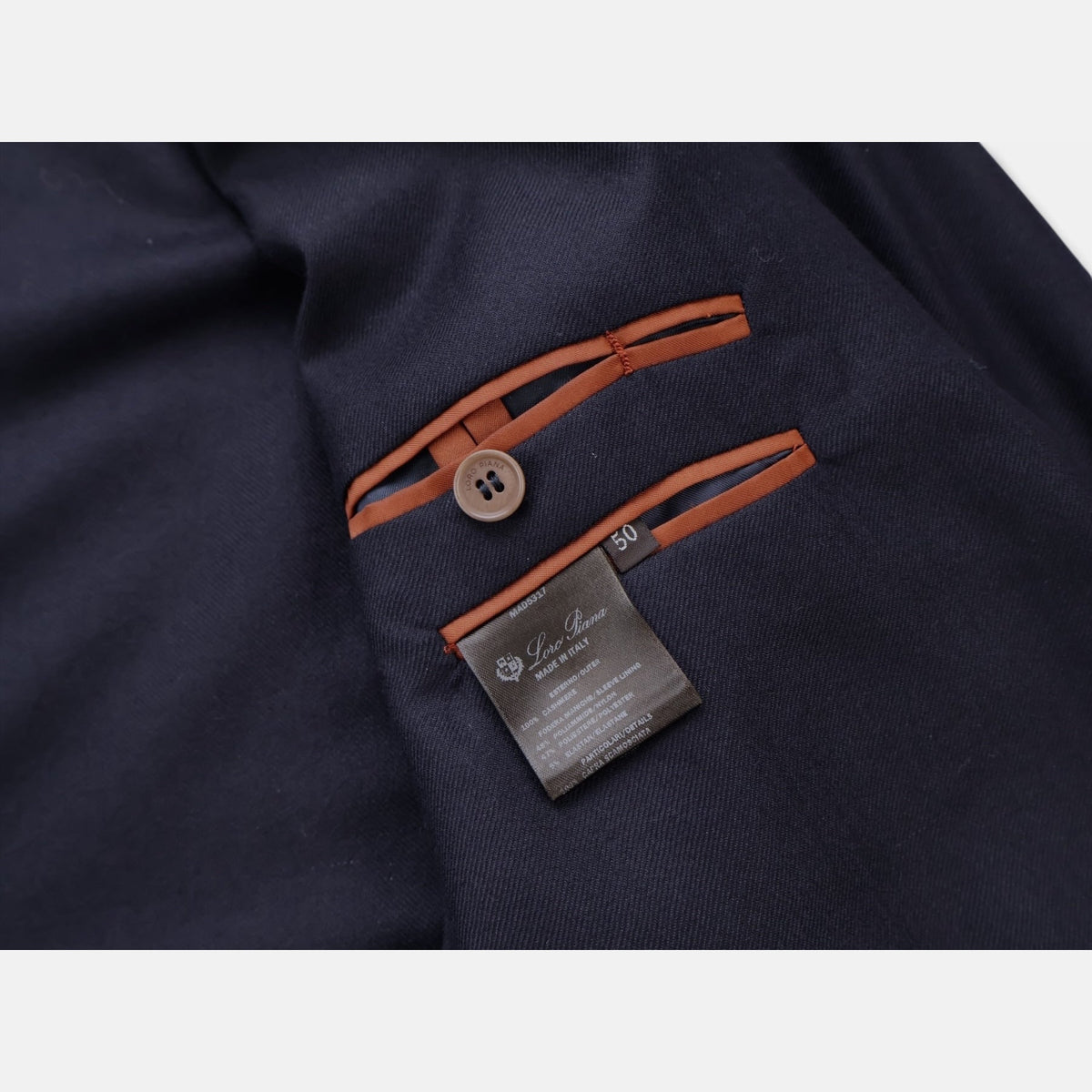 Loro Piana Cashmere Rain System Voyager Jacket Navy (EU 50)