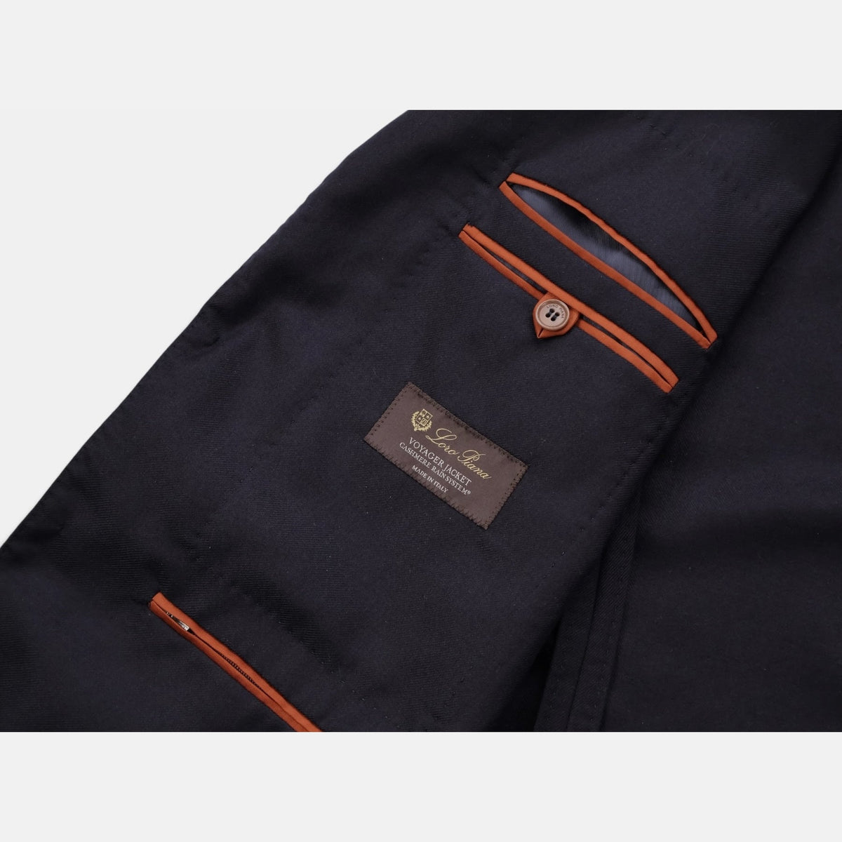 Loro Piana Cashmere Rain System Voyager Jacket Navy (EU 50)